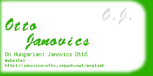 otto janovics business card