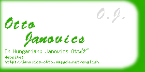 otto janovics business card